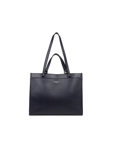 Lancaster 470-59 - CUIR DE VACHETTE - NOIR sac cabas a4 lancaster foulonné double loisirs