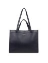 Lancaster 470-59 - CUIR DE VACHETTE - NOIR sac cabas a4 lancaster foulonné double loisirs