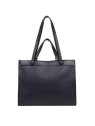 Lancaster 470-59 - CUIR DE VACHETTE - NOIR sac cabas a4 lancaster foulonné double loisirs