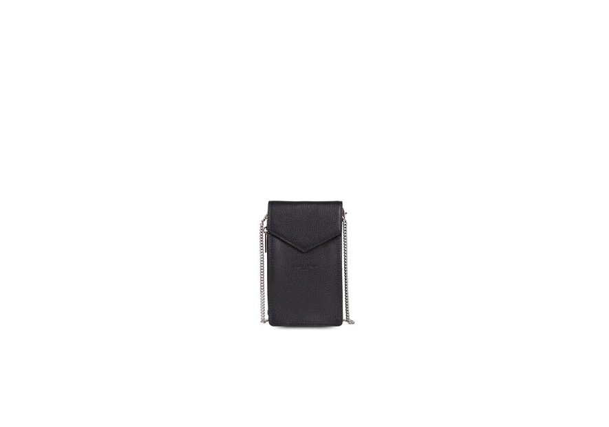 Lancaster 170-27 - CUIR DE VACHETTE - NOIR foulonné pm-pochette telephone Sacs à mains