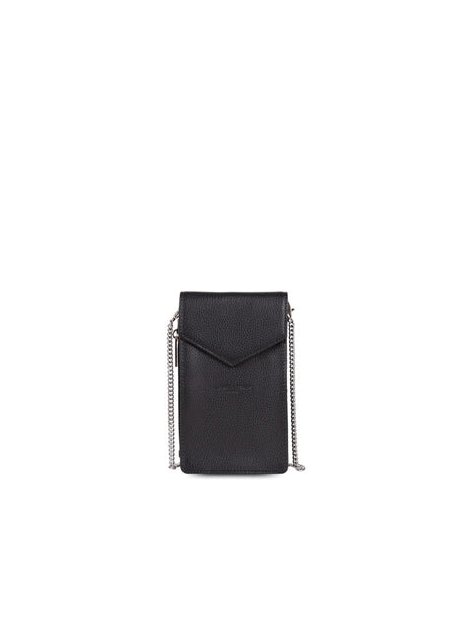 Lancaster 170-27 - CUIR DE VACHETTE - NOIR foulonné pm-pochette telephone sacs-a-mains
