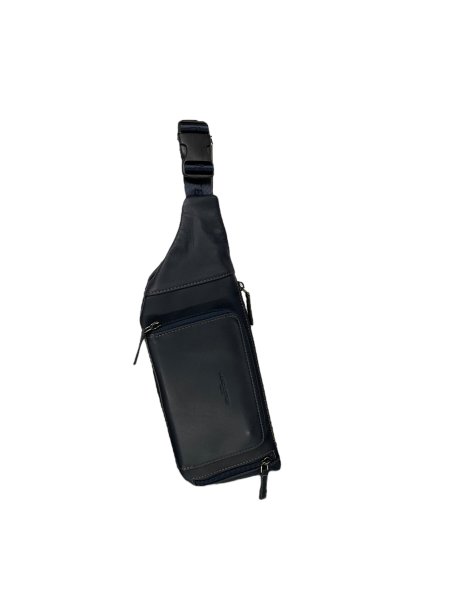 Lancaster 320-11 - CUIR DE VACHETTE - BLEU sacoche holster soft vintage banane ceinture