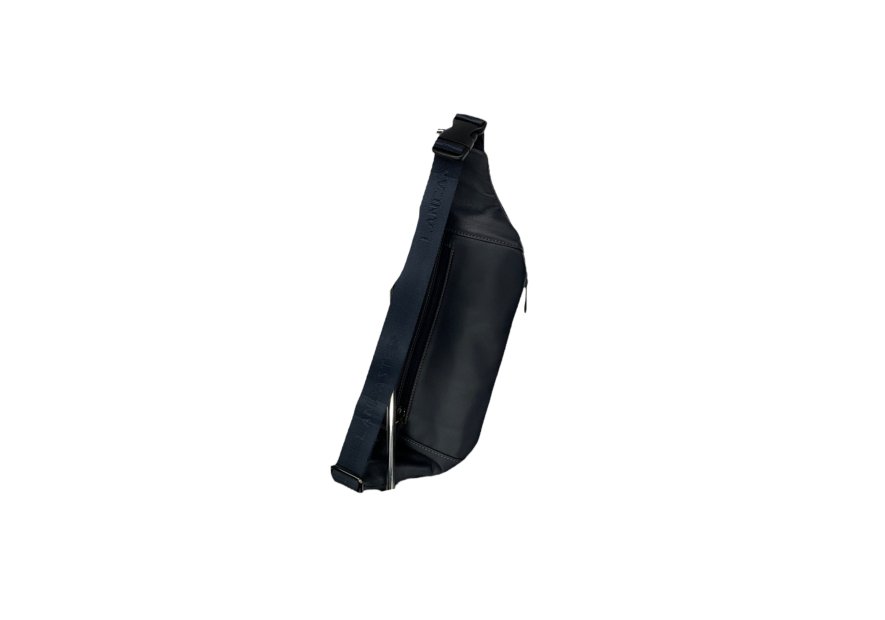 Lancaster 320-11 - CUIR DE VACHETTE - BLEU sacoche holster soft vintage banane ceinture