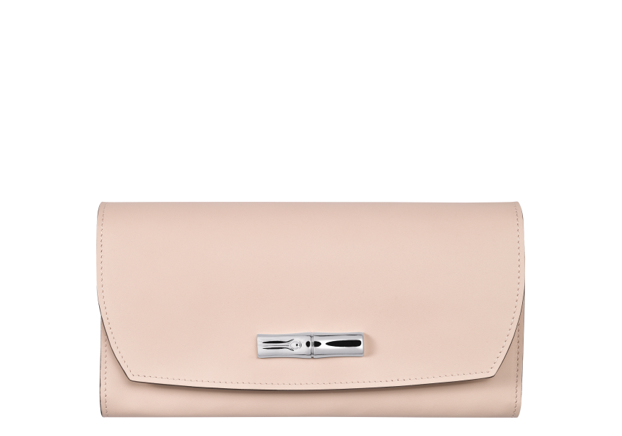 Longchamp 3146/HCN - CUIR DE VEAU - ROSE P longchamp-roseau-portefeuille à rabat Porte-monnaie