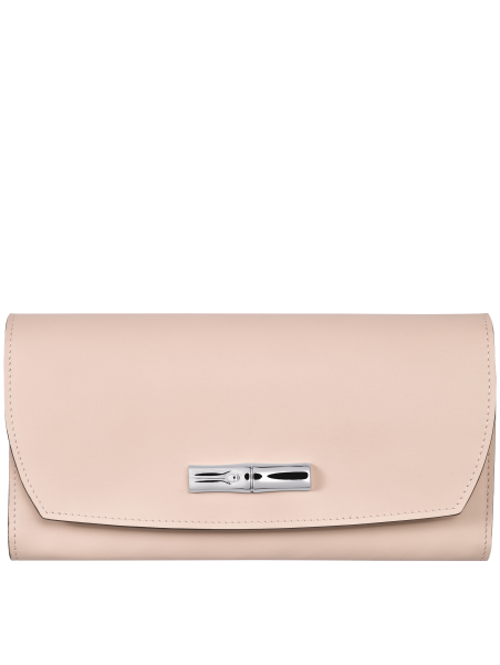 Longchamp 3146/HCN - CUIR DE VEAU - ROSE P longchamp-roseau-portefeuille à rabat Porte-monnaie