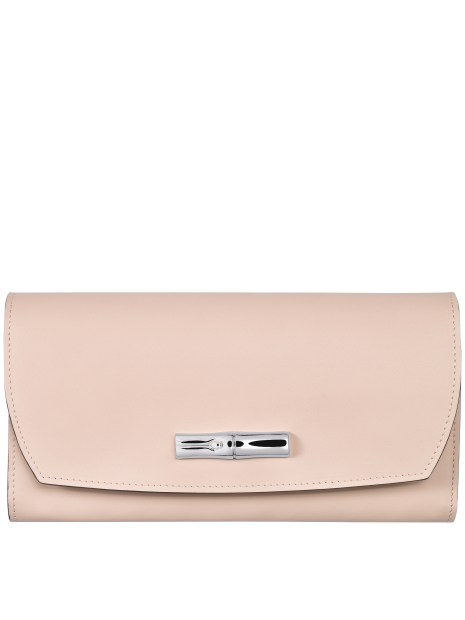 Longchamp 3146/HCN - CUIR DE VEAU - ROSE P longchamp-roseau-portefeuille à rabat complet