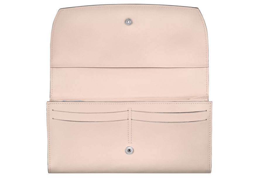 Longchamp 3146/HCN - CUIR DE VEAU - ROSE P longchamp-roseau-portefeuille à rabat Porte-monnaie