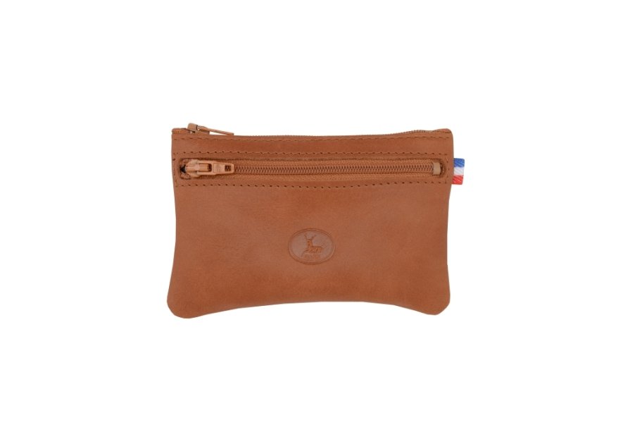 Frandi 928/5 - CUIR DE VACHETTE - GOLD frandi-authentic-porte monnaie plat zip extérieur Porte-monnaie