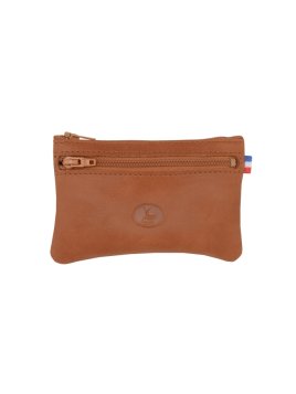 Frandi 928/5 - CUIR DE VACHETTE - GOLD frandi-authentic-porte monnaie plat zip extérieur Porte-monnaie