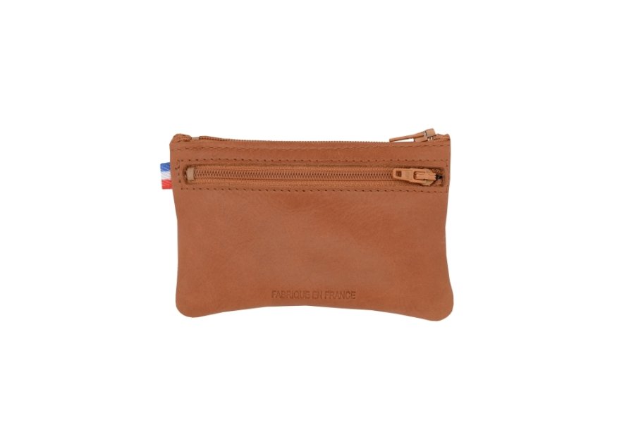 Frandi 928/5 - CUIR DE VACHETTE - GOLD frandi-authentic-porte monnaie plat zip extérieur Porte-monnaie