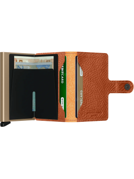 Secrid MVG - ALUMINIUM/CUIR - CARAMELO/ porte cartes miniwallet veg Porte-cartes