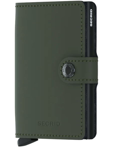 Secrid MM - CUIR DE VACHETTE - GREEN/BL porte cartes miniwallet mm Porte-cartes