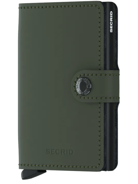Secrid MM - CUIR DE VACHETTE - GREEN/BL porte cartes miniwallet mm porte-cartes