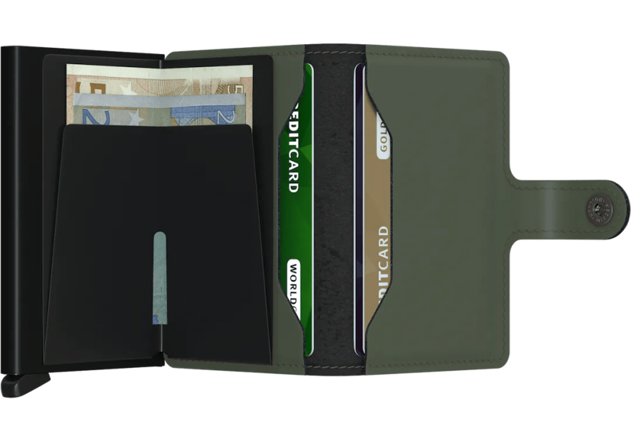 Secrid MM - CUIR DE VACHETTE - GREEN/BL porte cartes miniwallet mm Porte-cartes