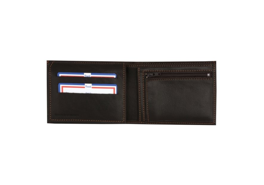 Frandi 427/5 - CUIR DE VACHETTE - NOIR frandi-authentic-portefeuille italien zip Portefeuilles