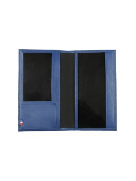 Frandi 419/03 - CUIR CLASSIQUE - BLEU L frandi-cuir lisse-étui chéquier Chéquiers