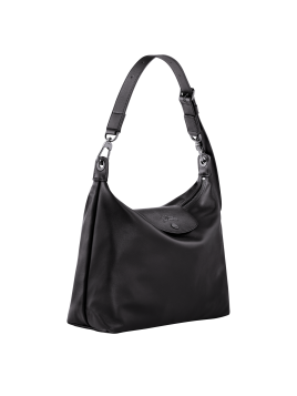 Longchamp 10189987 - CUIR D'AGNEAU - NOIR sac besace longchamp pliage cuir Sacs à mains
