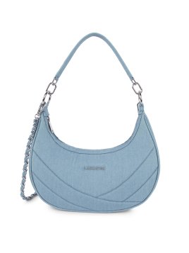 Lancaster 518-94 - POLYESTER - BLEU lancaster-jeans matelassé- demi lune porté travers Sac business