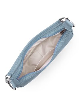 Lancaster 518-94 - POLYESTER - BLEU lancaster-jeans matelassé- demi lune porté travers Sac business