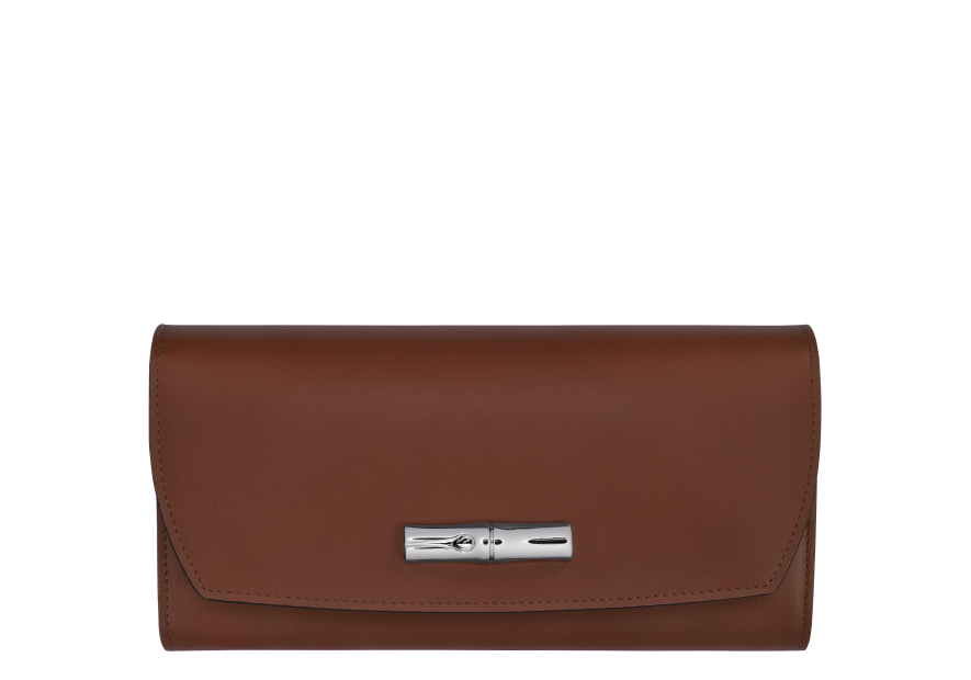 Longchamp 3146/HCN - CUIR DE VEAU - ÉBÈNE  longchamp-roseau-portefeuille à rabat Porte-monnaie