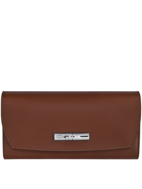 Longchamp 3146/HCN - CUIR DE VEAU - ÉBÈNE  longchamp-roseau-portefeuille à rabat Porte-monnaie