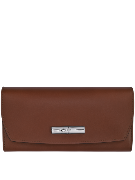Longchamp 3146/HCN - CUIR DE VEAU - ÉBÈNE longchamp-roseau-portefeuille à rabat complet