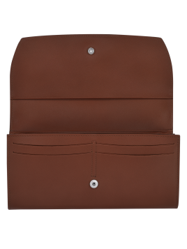 Longchamp 3146/HCN - CUIR DE VEAU - ÉBÈNE  longchamp-roseau-portefeuille à rabat Porte-monnaie