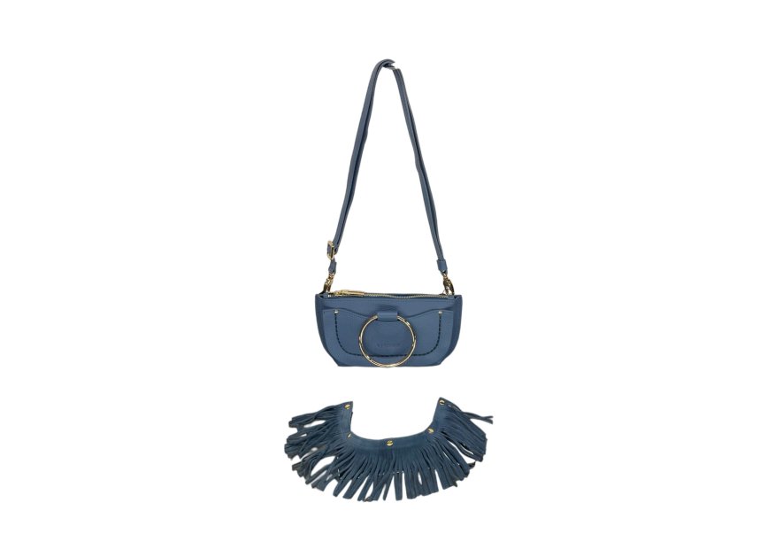 vison'a 23116 - CUIR DE VACHETTE - JEANS visona'- calif/cam- sac à main Sac business