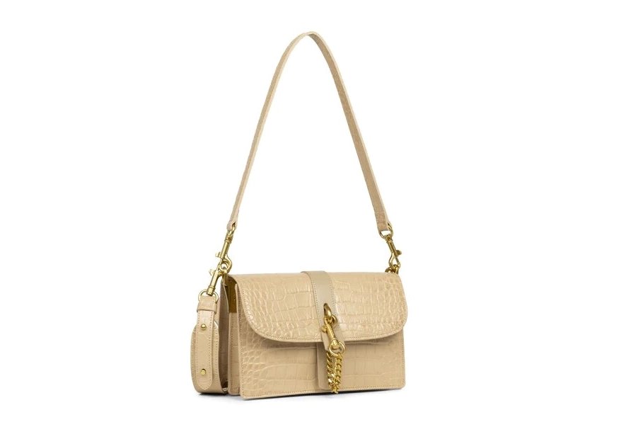 Lancaster 422-28 - CUIR DE VACHETTE - BEIG lancaster-jodie-porté travers Sac business