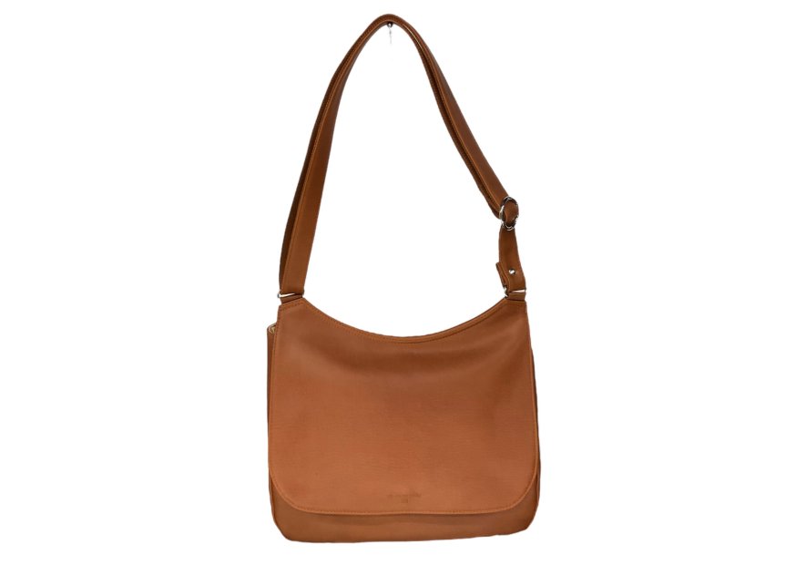 Les Ateliers Foures B359 - CUIR DE VACHETTE - FAUVE les ateliers fourès - la baroudeuse-maxi gibecière Sacs à mains