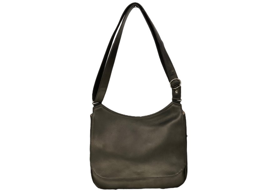 Les Ateliers Foures B359 - CUIR DE VACHETTE - NOIR les ateliers fourès - la baroudeuse-maxi gibecière Sac business