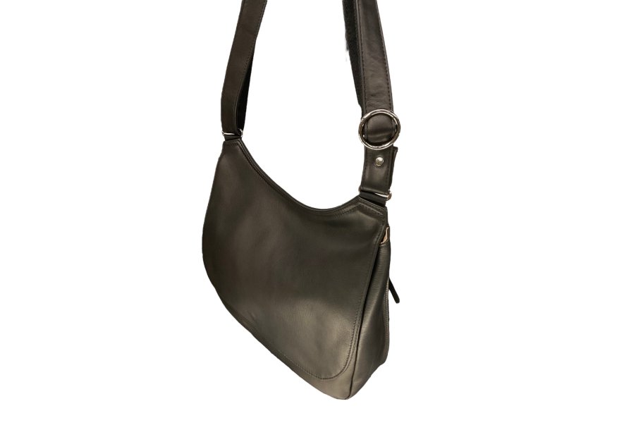 Les Ateliers Foures B359 - CUIR DE VACHETTE - NOIR les ateliers fourès - la baroudeuse-maxi gibecière Sac business