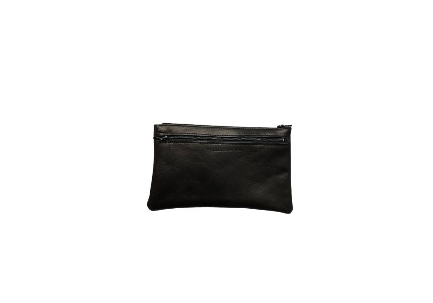 Les Ateliers Foures B42 - CUIR DE VACHETTE - NOIR baroudeuse pochette papier l Porte-cartes