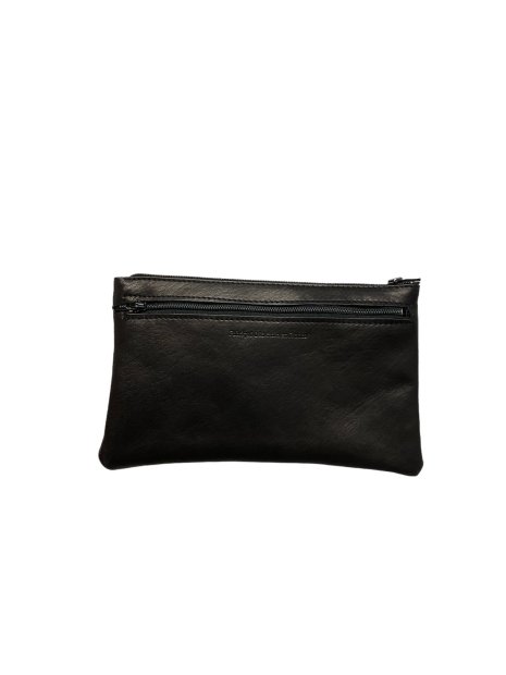 Les Ateliers Foures B42 - CUIR DE VACHETTE - NOIR baroudeuse pochette papier l porte-cartes