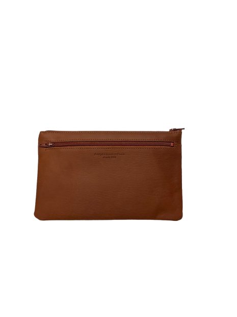 Les Ateliers Foures B42 - CUIR DE VACHETTE - FAUVE baroudeuse pochette papier l porte-cartes