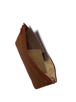 Les Ateliers Foures B42 - CUIR DE VACHETTE - FAUVE baroudeuse pochette papier l Porte-cartes