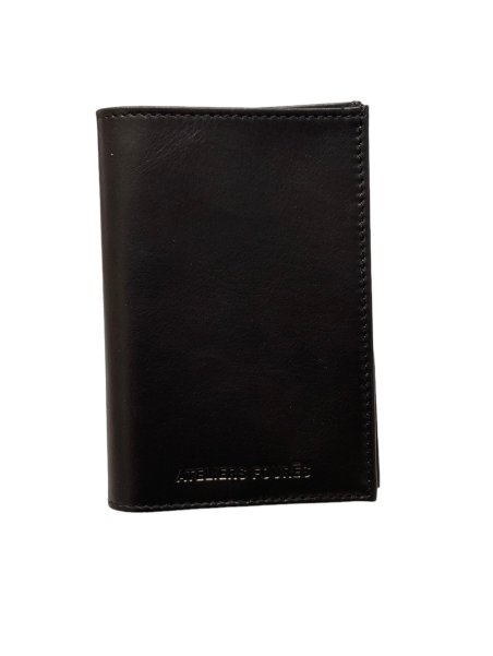 Les Ateliers Foures B41. - CUIR DE VACHETTE - NOIR fourès-barodeuse-étui passeport Etui-passeport