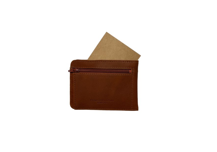 Les Ateliers Foures B44 - CUIR DE VACHETTE - FAUVE les ateliers foures-baroudeuse-porte carte zippé Porte-cartes