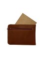 Les Ateliers Foures B44 - CUIR DE VACHETTE - FAUVE les ateliers foures-baroudeuse-porte carte zippé porte-cartes