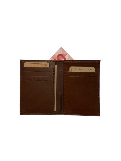 Les Ateliers Foures 970 - CUIR DE VACHETTE - COGNAC les ateliers foures-baroudeur-porte papiers Porte-cartes