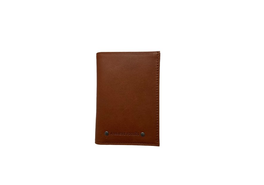 Les Ateliers Foures 970 - CUIR DE VACHETTE - FAUVE les ateliers foures-baroudeur-porte papiers Porte-cartes