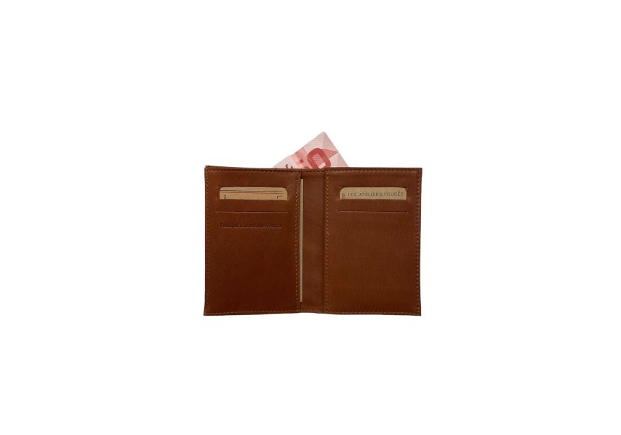 Les Ateliers Foures 970 - CUIR DE VACHETTE - FAUVE les ateliers foures-baroudeur-porte papiers Porte-cartes