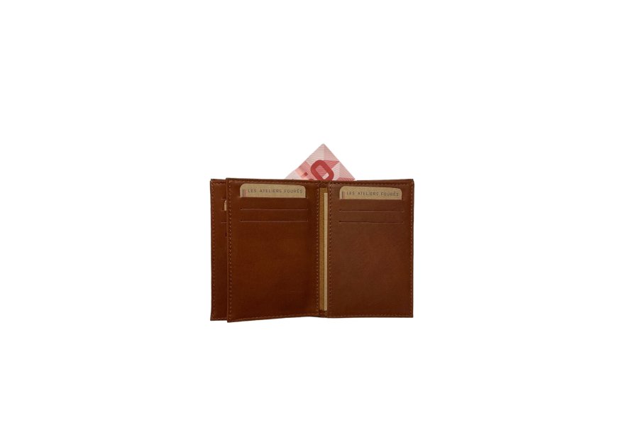 Les Ateliers Foures 970 - CUIR DE VACHETTE - FAUVE les ateliers foures-baroudeur-porte papiers Porte-cartes