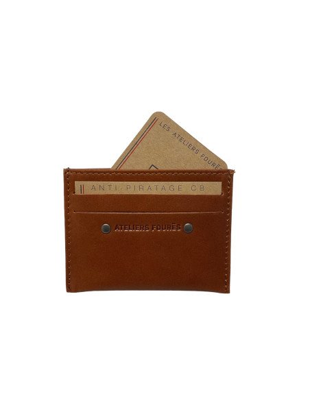 Les Ateliers Foures 930X - CUIR DE VACHETTE - FAUVE baroudeur porte cartes rfid Porte-cartes