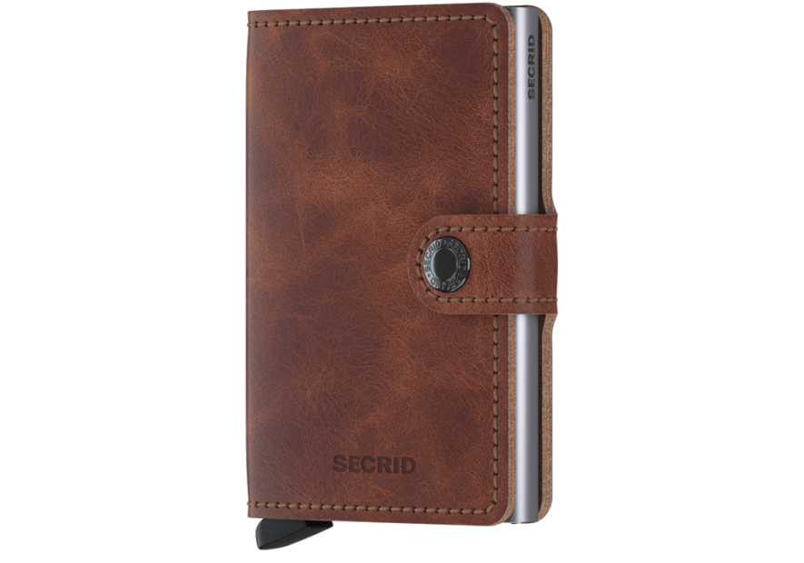 Secrid MV - CUIR DE VACHETTE - BROWN porte cartes mini wallet vintage