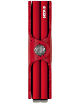 Secrid TO - CUIR DE VACHETTE - ROUGE porte cartes twinwallet aluminium et cuir