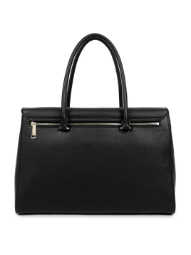 Lancaster 547-57 - CUIR DE VACHETTE - NOIR lancaster foulonné milano cabas a4 Sac business