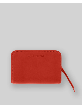 Les Ateliers Foures B23 - CUIR DE VACHETTE - ORANGE. porte monnaie et billet zip dos à dos mixte Portefeuilles