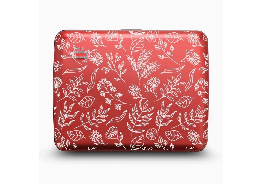 Ögon Design V2 LARGE - ALUMINIUM - FLORAL ögon design big stocklom v2 porte cartes Porte-cartes