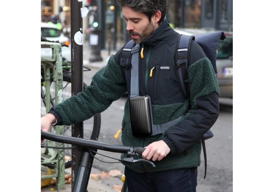 Ögon Design PHONE BAG - ALUMINIUM - NOIR ögon-phone bag-banane bandoulière Sac business